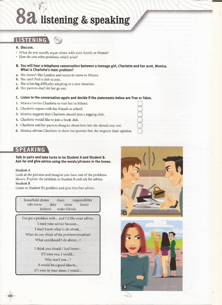 8a Listening & Speaking (page 122)