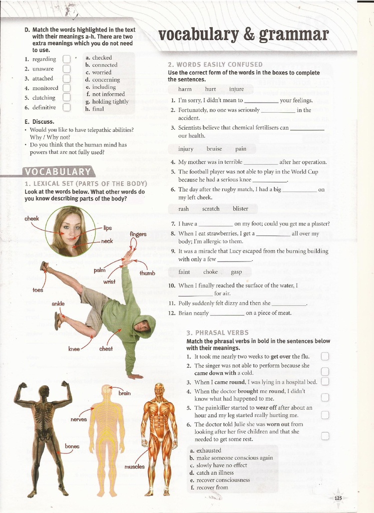 Vocabulary & Grammar (page 125)