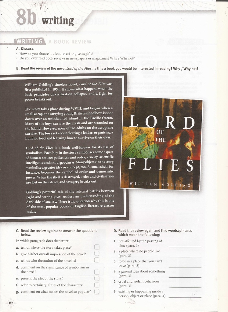 8b Writing (page 128)