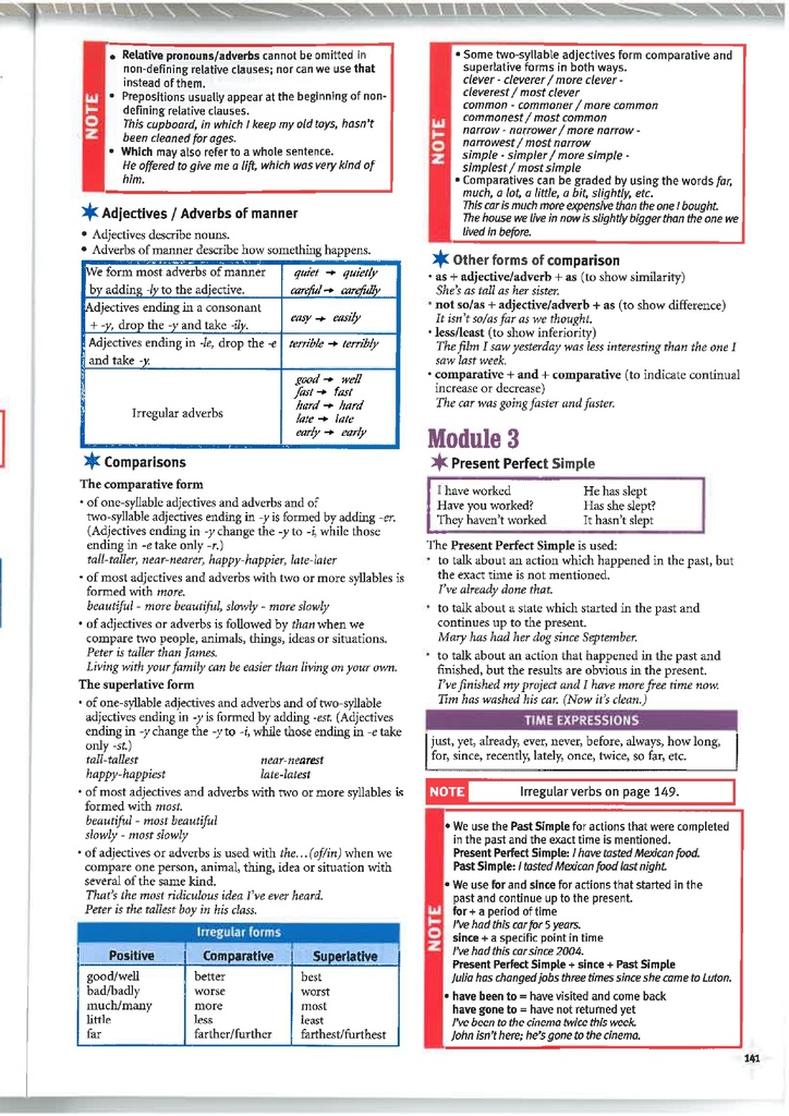 Grammar Reference / Module 3 (page 141)