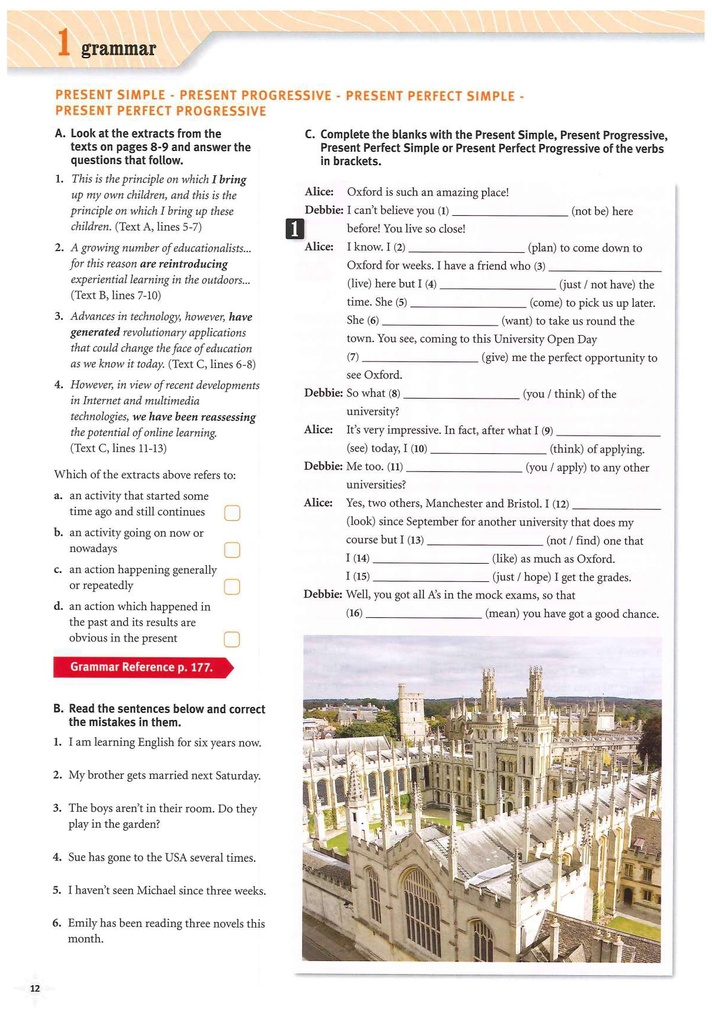1 Grammar (page 12)
