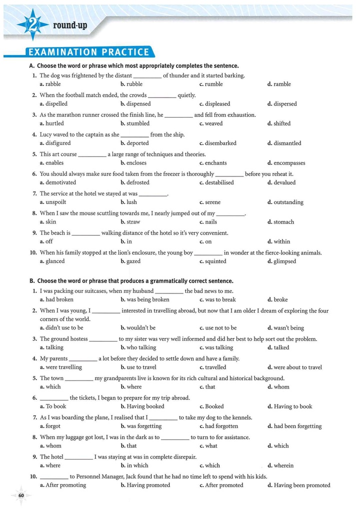 2 Round-up / EXAMINATION PRACTICE