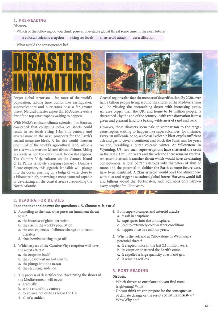 1. PRE-READING  (page 65)