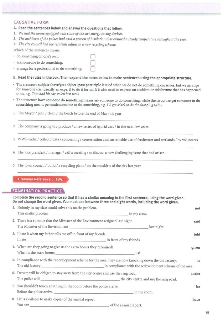 CAUSATIVE FORM