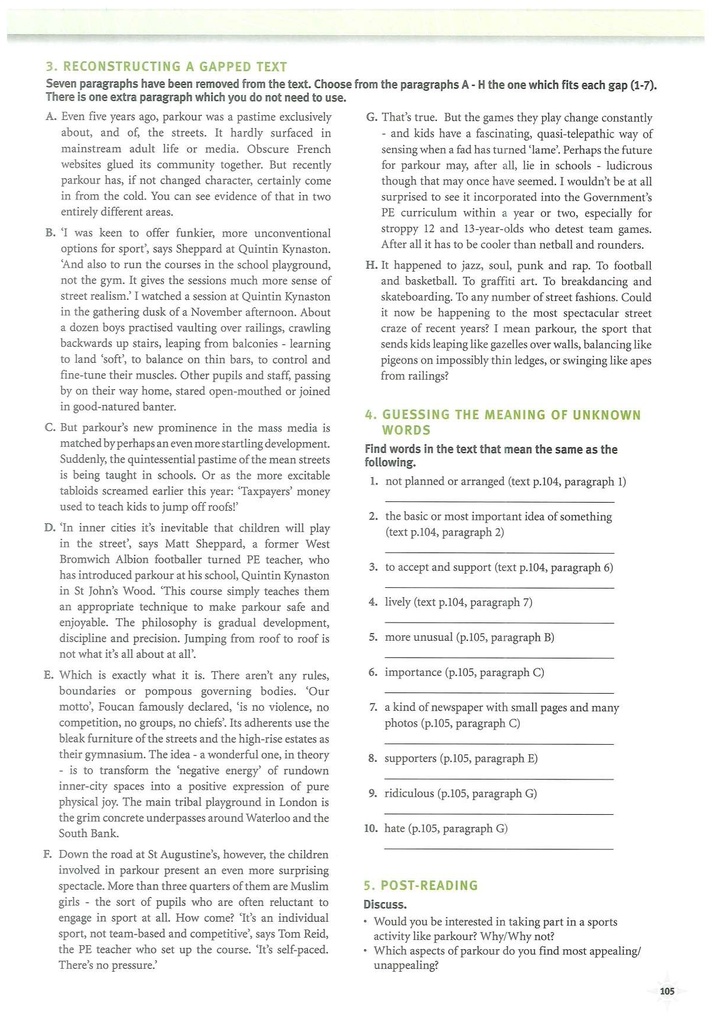 3. RECONSTRUCTING A GAPPED TEXT