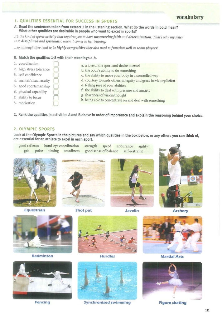 1. QUALITIES ESSENTIAL FOR SUCCESS IN SPORTS