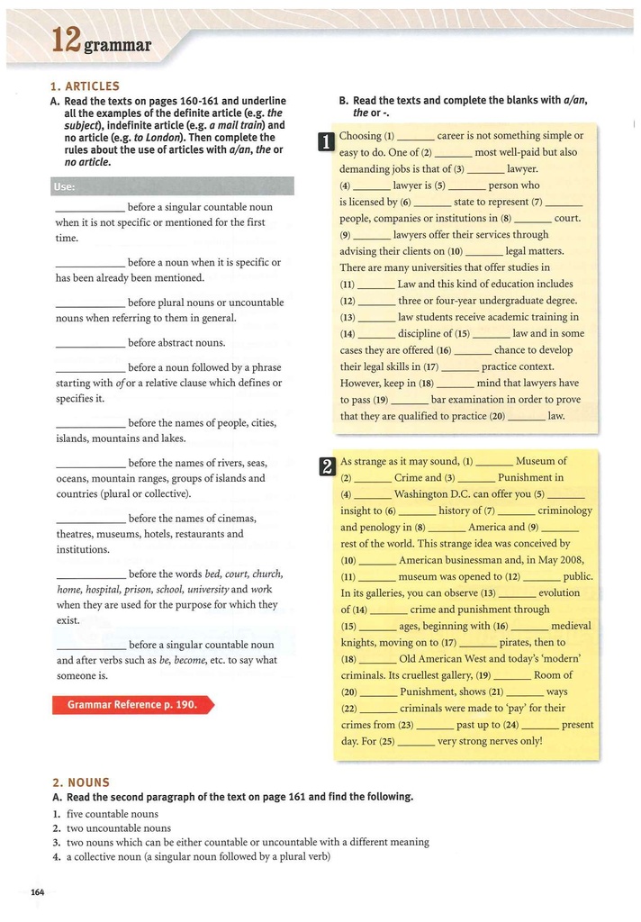 12 Grammar (page 164)