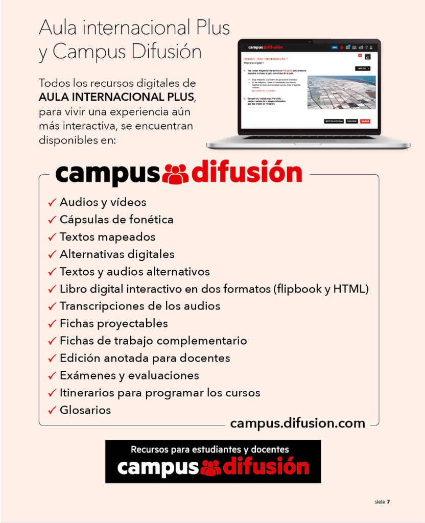 Aula internacional Plus y Campus Difusión