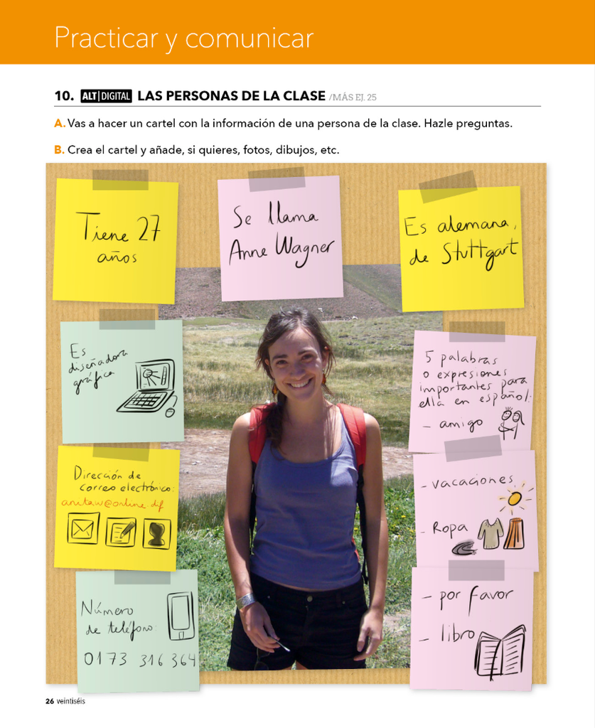 10. LAS PERSONAS DE LA CLASE  (página 26)