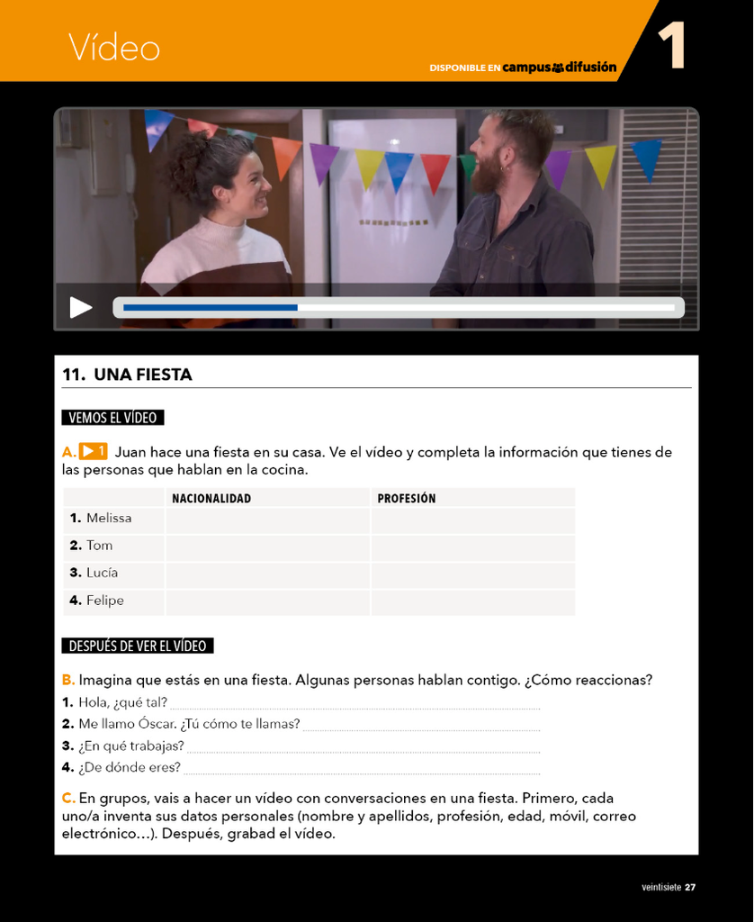 11.. UNA FIESTA  (página 27)