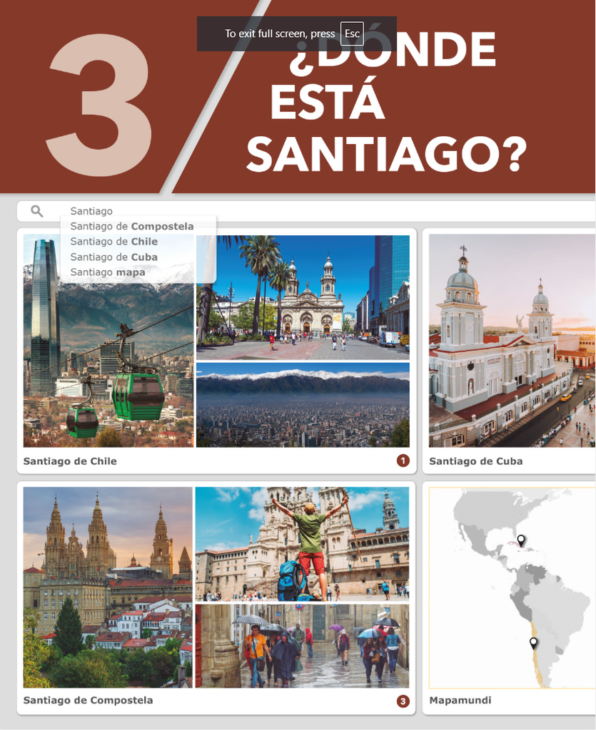 ¿CONOCES SANTIAGO? (página 42)