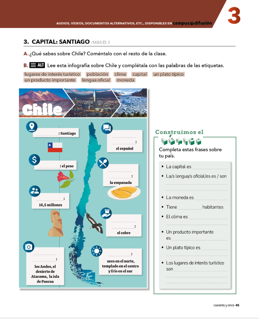 3. CAPITAL: SANTIAGO (página 45)