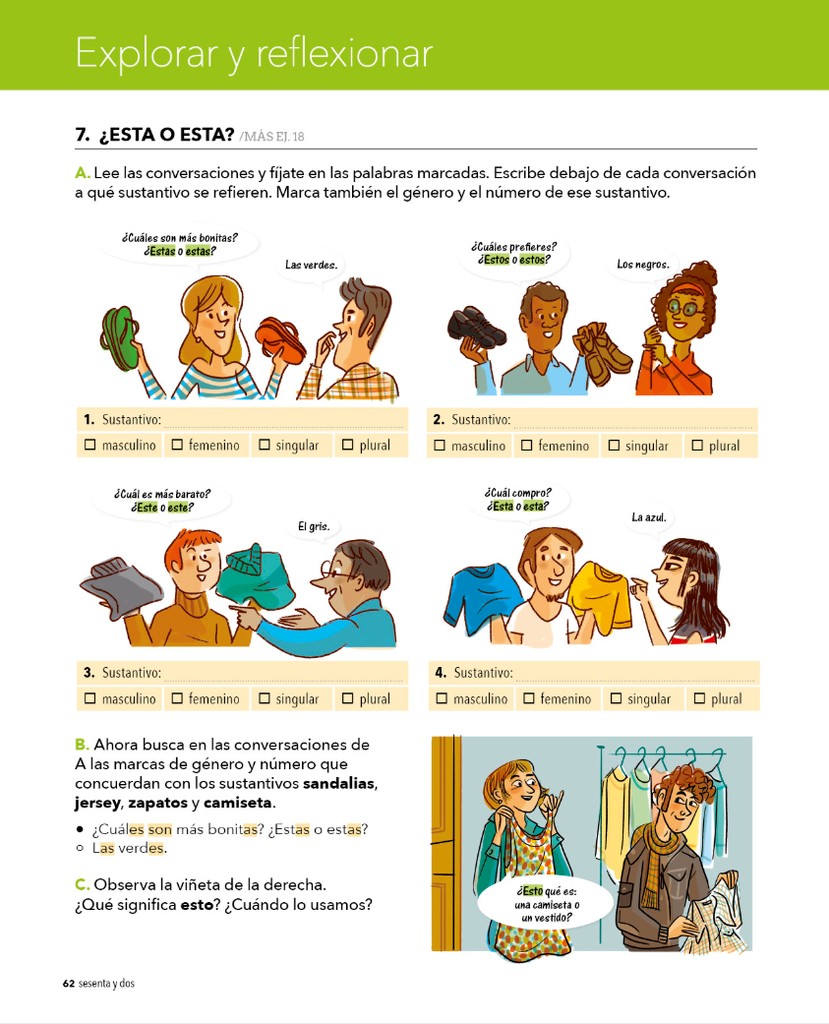 7. ¿ESTÁ O ESTÁ? (página 62)