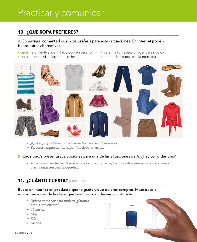 10. ¿QUÉ ROPA PREFIERES? (pág. 66)