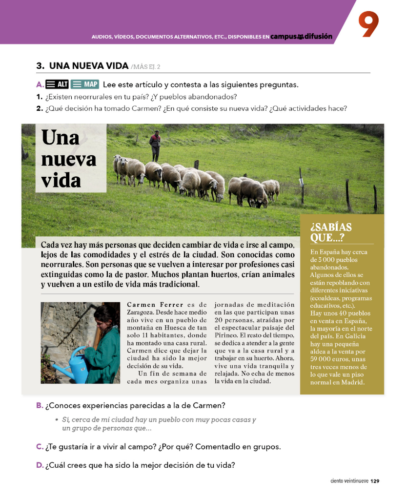 3. UNA NUEVA VIDA (página 129)