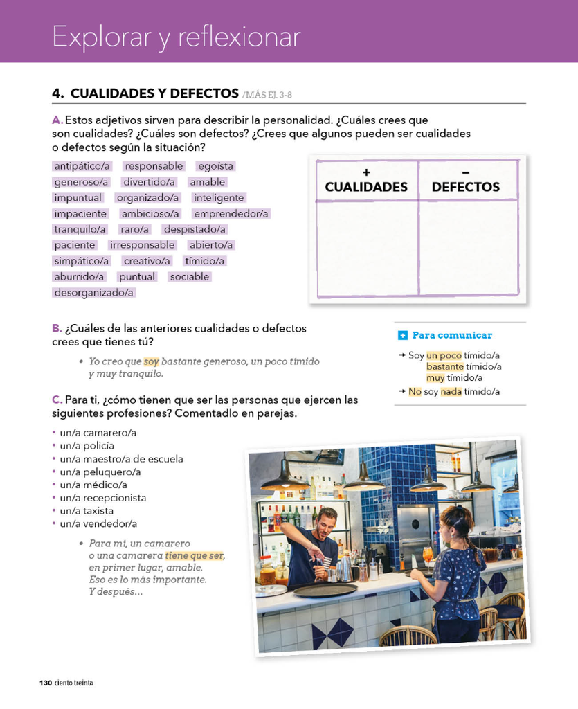 4. CUALIDADES Y DEFECTOS (página 130)