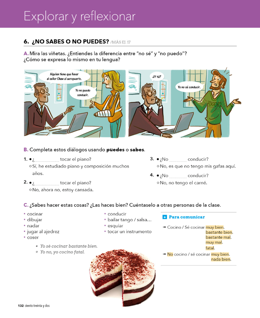 6. ¿NO SABES O NO PUEDES? (página 132)