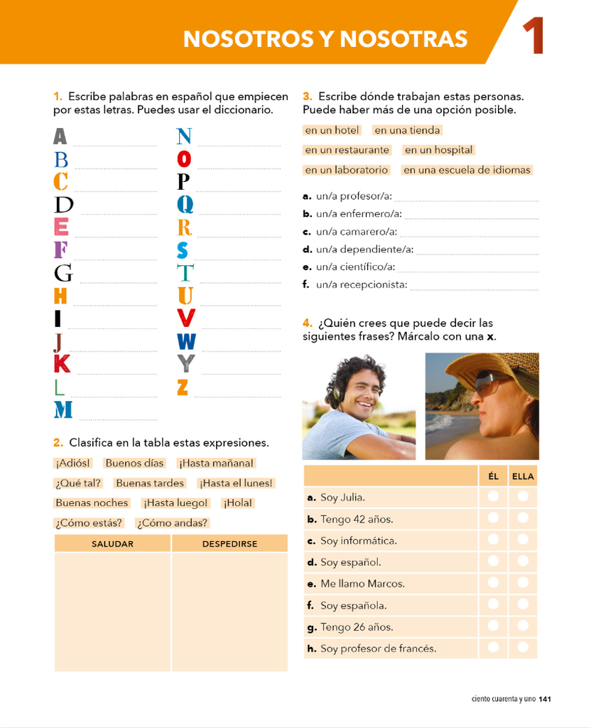 1 NOSOTROS Y NOSOTRAS (página 141)
