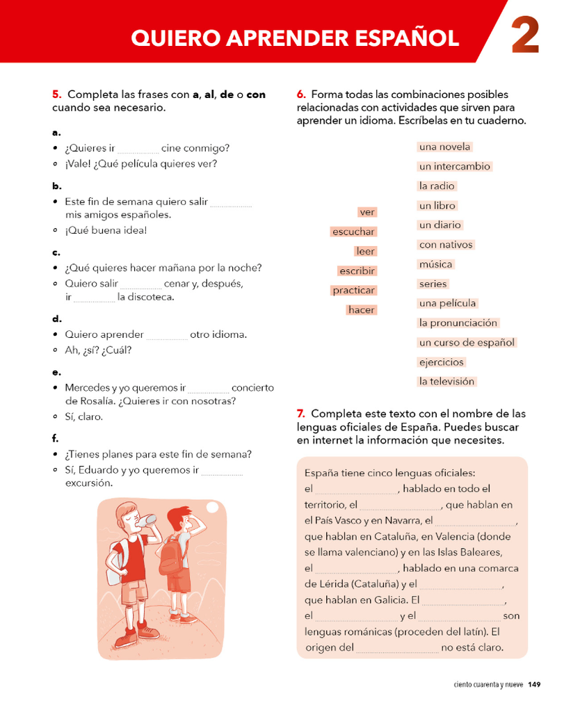 2 QUIERO APRENDER ESPAÑOL (página 149)