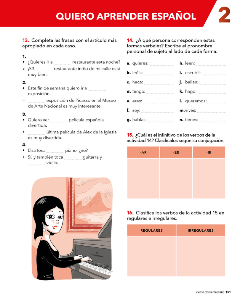 2 QUIERO APRENDER ESPAÑOL (página 151)