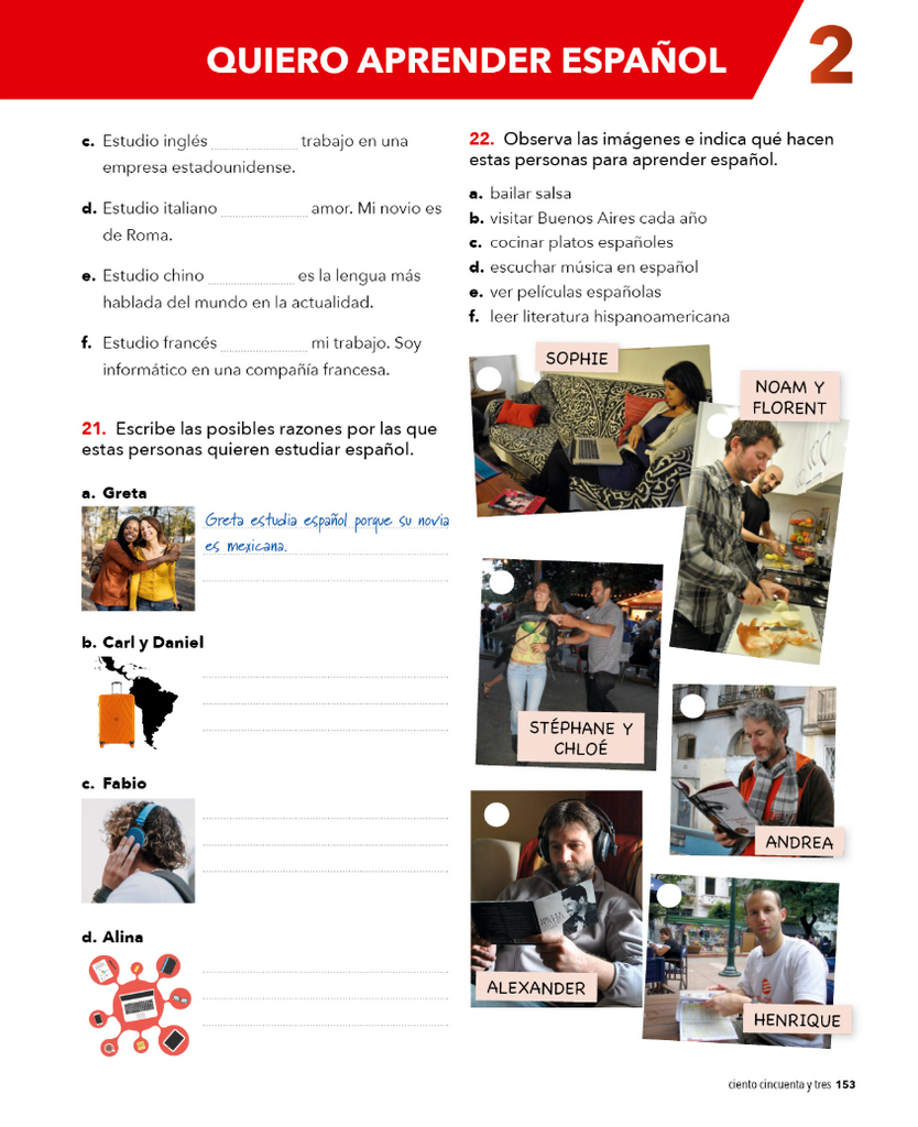 2 QUIERO APRENDER ESPAÑOL (página 153)
