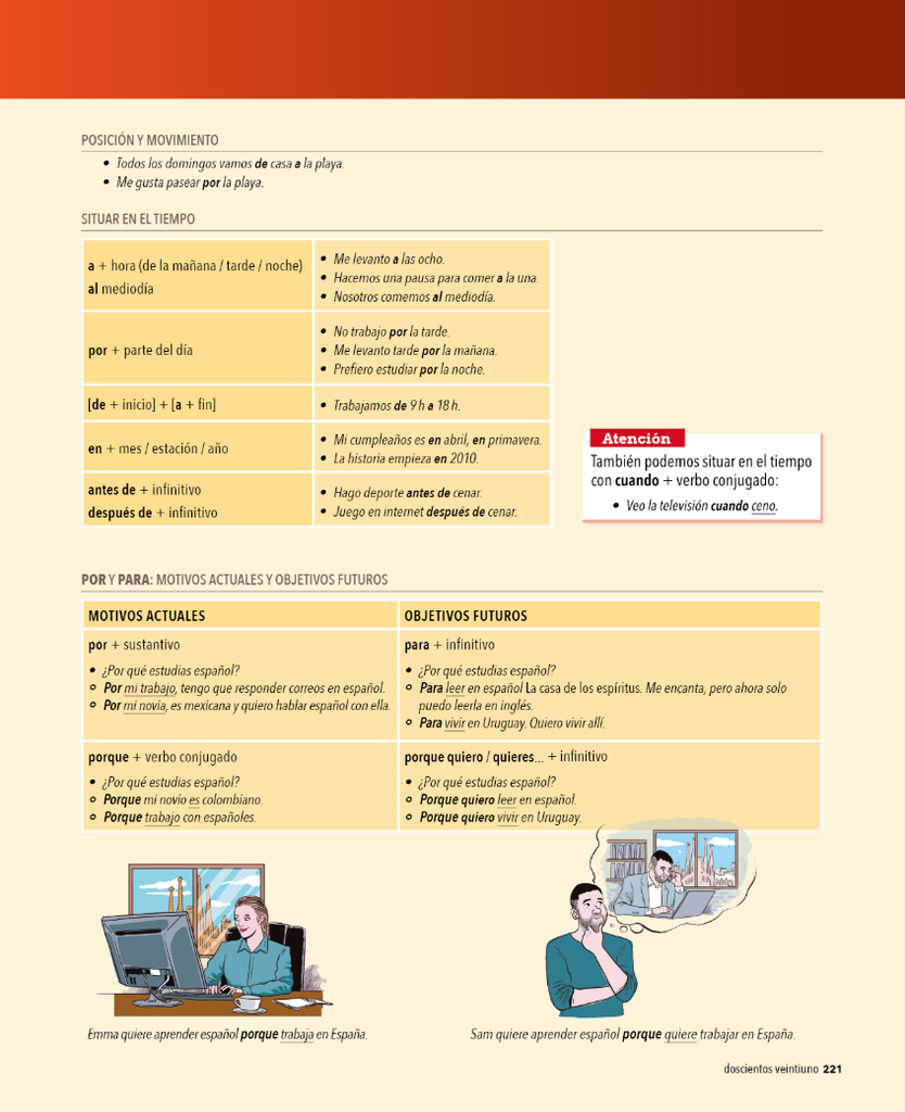 Más gramática (página 221