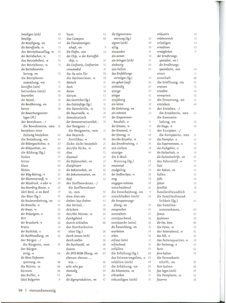 B1.1 WORTLISTE (seite 94)