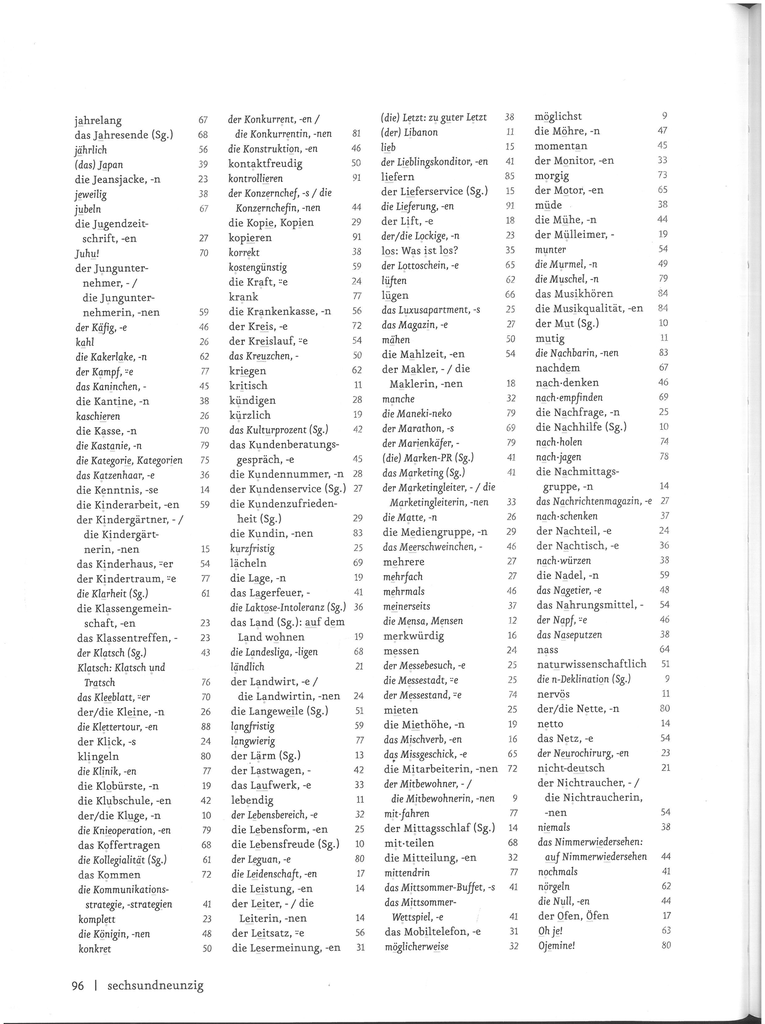 B1.1 WORTLISTE (seite 96)