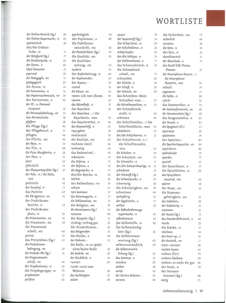 B1.1 WORTLISTE (seite 97)