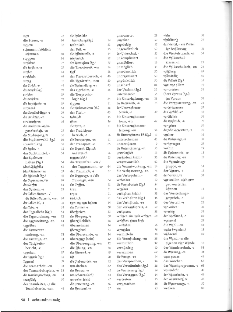 B1.1 WORTLISTE (seite 98)